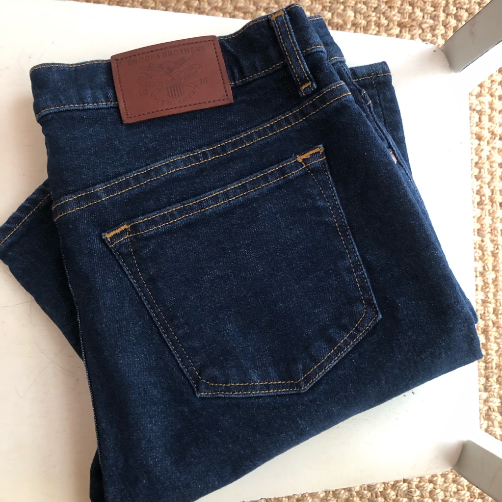 New: Brooks Brothers Dark Wash Slim Fit Denim Jeans. Size 34
